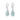 Aqua pale blue isle of wight sea glass drop earrings 