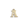 Small yellow gold capital letter "A" charm